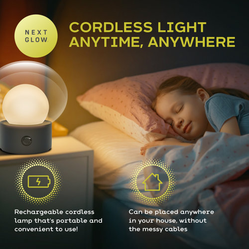 Next Glow Cordless Battery Operated Night Light Lamp & Reviews Wayfair
